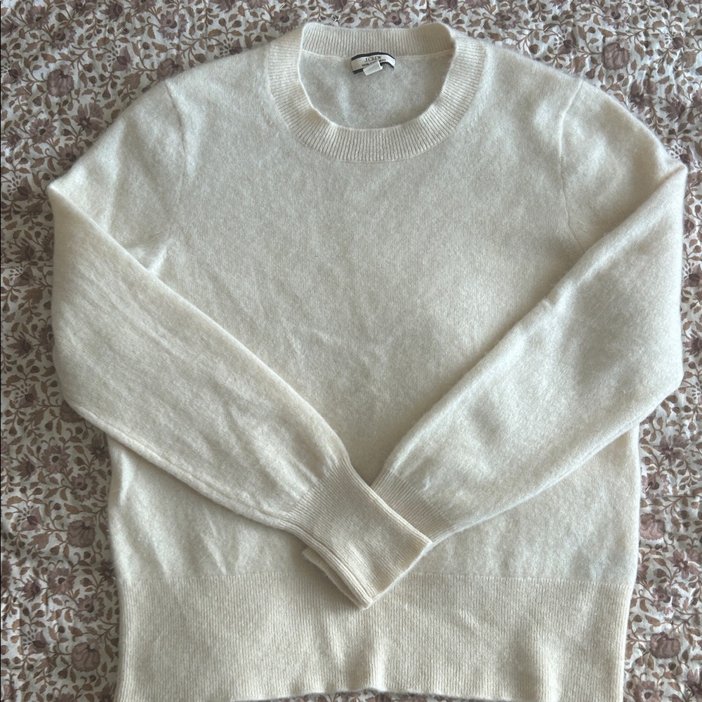 J. Crew Cream Cashmere Sweater